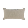 Rosie Lumbar Throw Pillow, 14x26 Inch Hand Knitted Linen, Light Gray