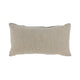 Rosie Lumbar Throw Pillow, 14x26 Inch Hand Knitted Linen, Light Gray