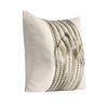 Broz Accent Throw Pillow 20 Inch Wool Applique Ivory Cotton Linen BM331562