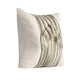 Broz Accent Throw Pillow 20 Inch Wool Applique Ivory Cotton Linen BM331562