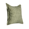 Pixie Throw Pillow Self Flange 22 Inch Green Cotton Linen Blend