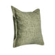 Pixie Throw Pillow Self Flange 22 Inch Green Cotton Linen Blend