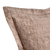 Pixie Throw Pillow Self Flange 22 Inch Light Brown Cotton Linen