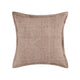 Pixie Throw Pillow, Self Flange, 22 Inch Light Brown Cotton Linen
