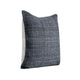 Sino Throw Pillow Woven Basket Design 18 Inch Blue Suede Leather BM331569