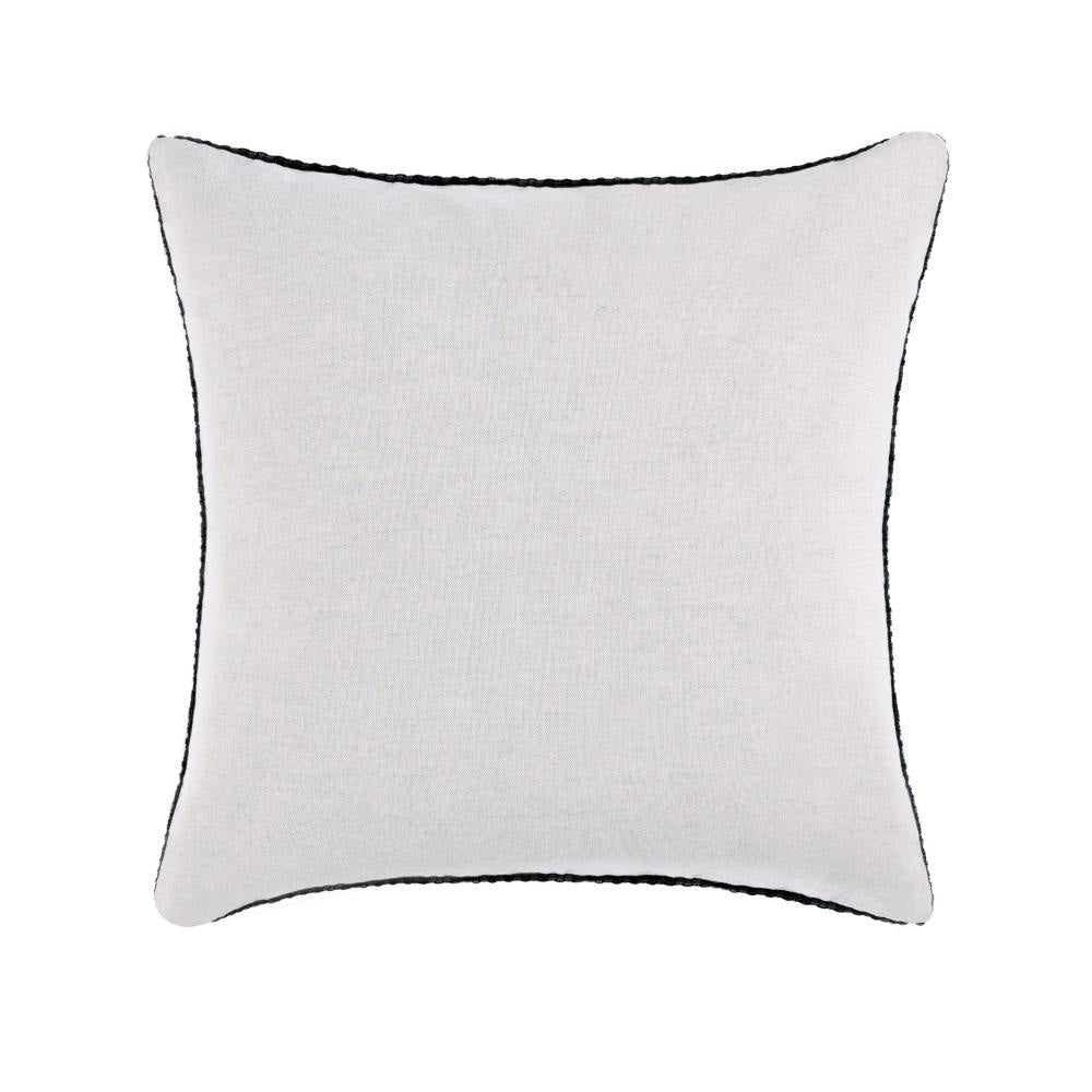 Sino Throw Pillow Woven Basket Design 18 Inch Blue Suede Leather BM331569