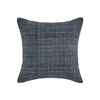 Sino Throw Pillow, Woven Basket Design, 18 Inch Blue Suede Leather