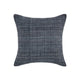 Sino Throw Pillow, Woven Basket Design, 18 Inch Blue Suede Leather