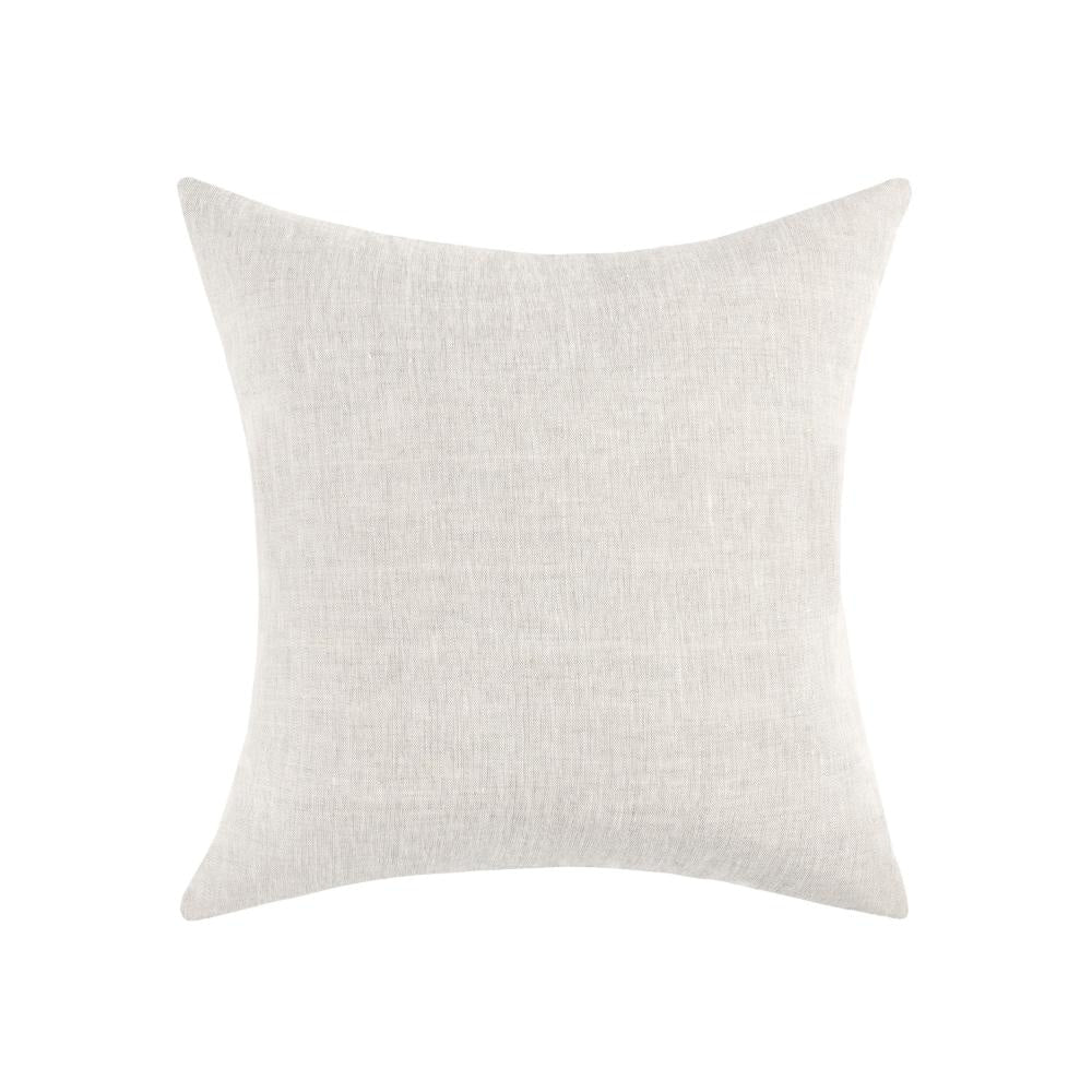 Throw Pillow 22 Inch Hand Screen Print Geometric Design Brown Linen BM331574