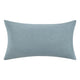 Reto Lumbar Throw Pillow 14x26in Striped Applique Blue Cotton Linen BM331575