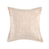 Brad Throw Pillow, 22 Inch Flanged Finish, Nude Beige Rayon Velvet