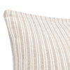 Irma Lumbar Throw Pillow 16x36in Stripe Pattern Beige Cotton Linen BM331578