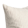 Irma Throw Pillow 22 Inch Stripe Pattern Beige Cotton Linen Blend BM331579