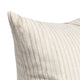 Irma Throw Pillow 22 Inch Stripe Pattern Beige Cotton Linen Blend BM331579