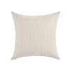 Irma Throw Pillow 22 Inch Stripe Pattern Beige Cotton Linen Blend BM331579