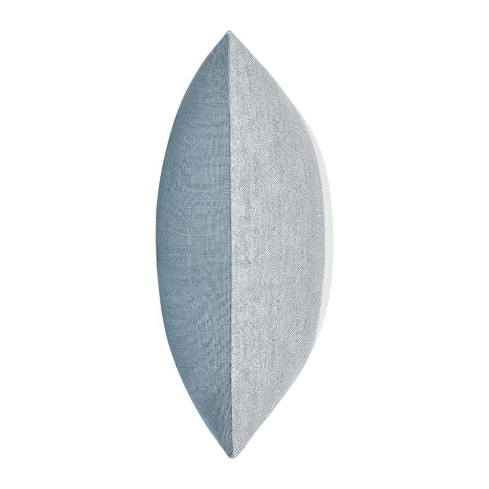 Throw Pillow Coastal Modern Striped Pattern 22 Inch Blue Flax Linen BM331582