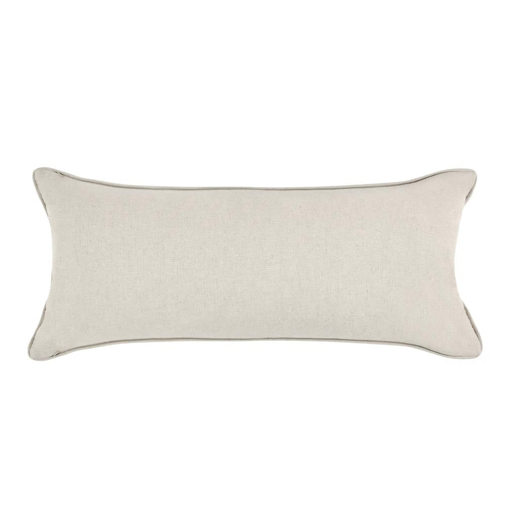 Lumbar Throw Pillow Flower Design 16x36 Inch Multicolor Cotton Linen BM331588