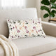 Lumbar Throw Pillow Flower Design 16x36 Inch Multicolor Cotton Linen BM331588