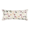 Lumbar Throw Pillow, Flower Design, 16x36 Inch Multicolor Cotton Linen