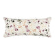 Lumbar Throw Pillow, Flower Design, 16x36 Inch Multicolor Cotton Linen