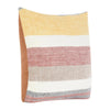 Diu Throw Pillow 22 Inch Woven Linen Coastal Striped Red Gray Yellow BM331590