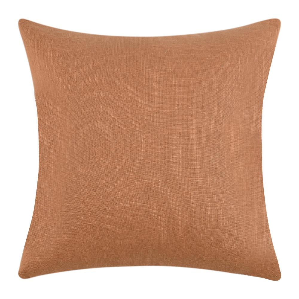 Diu Throw Pillow 22 Inch Woven Linen Coastal Striped Red Gray Yellow BM331590