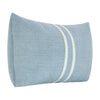 Tiso Lumbar Throw Pillow Woven Tape Pattern 14x26in Blue Cotton Linen BM331591