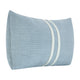Tiso Lumbar Throw Pillow Woven Tape Pattern 14x26in Blue Cotton Linen BM331591