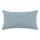 Tiso Lumbar Throw Pillow Woven Tape Pattern 14x26in Blue Cotton Linen BM331591