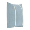 Tiso Throw Pillow Woven Tape Pattern 24 Inch Blue Cotton Linen Blend BM331592