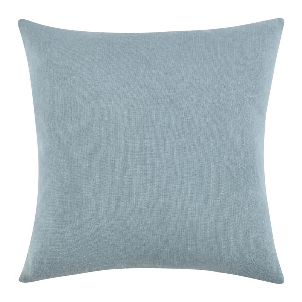Tiso Throw Pillow Woven Tape Pattern 24 Inch Blue Cotton Linen Blend BM331592