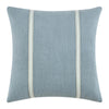 Tiso Throw Pillow, Woven Tape Pattern, 24 Inch Blue Cotton Linen Blend