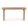 Eira Outdoor Coffee Table, Plank Top, Natural Brown Teak Wood 32 Inch
