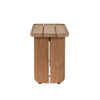 Eira Outdoor Coffee Table, Plank Top, Natural Brown Teak Wood 32 Inch
