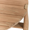 Lior Outdoor Coffee Table, Round Plank Top, Natural Brown Wood 48 Inch