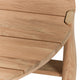 Lior Outdoor Coffee Table, Round Plank Top, Natural Brown Wood 48 Inch