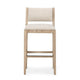 Esme Barstool Chair Transitional Backrest Wood Frame Sand Polyester BM331602