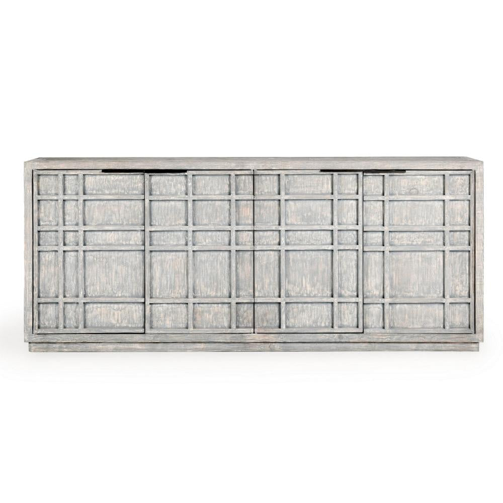 Elow Serving Buffet Cabinet Sideboard Console Antique Blue 86 Inch BM331605