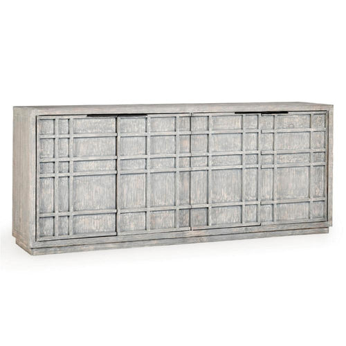 Elow Serving Buffet Cabinet Sideboard Console, Antique Blue 86 Inch