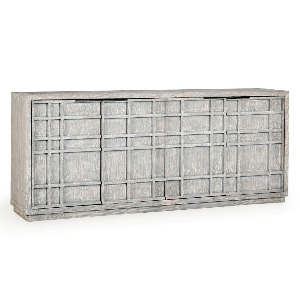 Elow Serving Buffet Cabinet Sideboard Console, Antique Blue 86 Inch