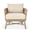Zari Outdoor Accent Chair Brown Mahogany Tapered Legs Beige Olefin BM331606