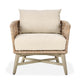 Zari Outdoor Accent Chair Brown Mahogany Tapered Legs Beige Olefin BM331606
