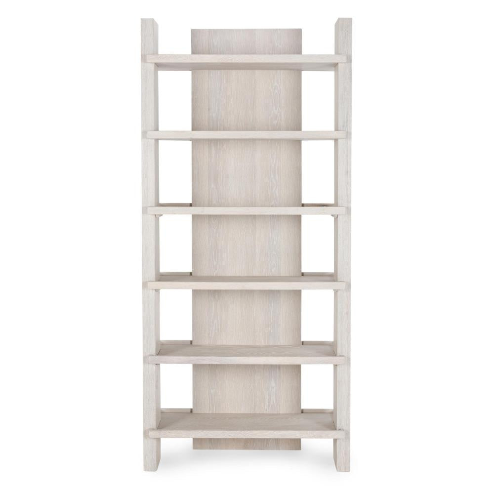 Tova Bookshelf 6 Shelves Modern Design Whitewash Oak Wood 91 Inch BM331608