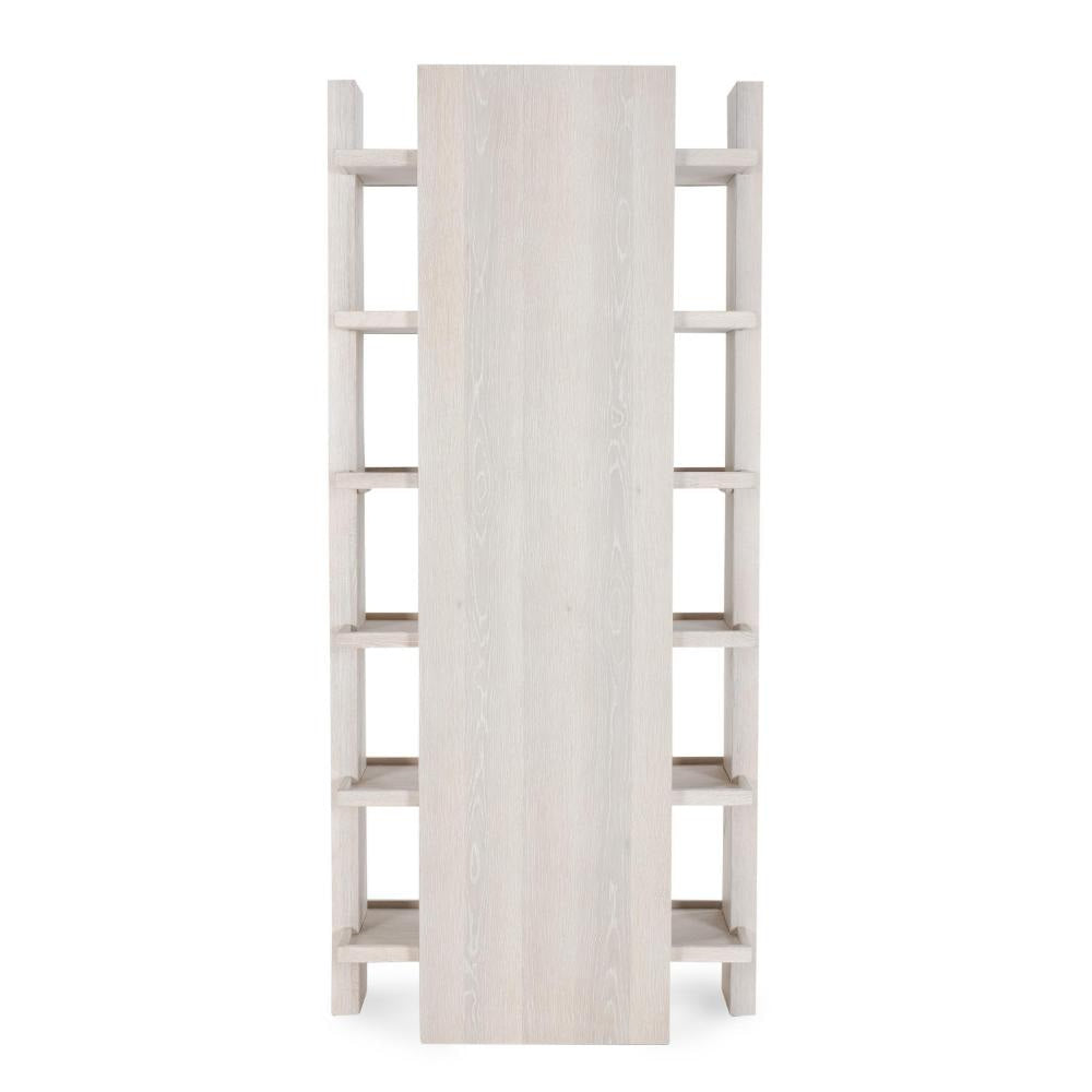 Tova Bookshelf 6 Shelves Modern Design Whitewash Oak Wood 91 Inch BM331608