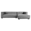 Nemy 2pc Sectional Sofa with Chaise Modern Gray Polyester 125 Inch BM331609