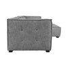 Nemy 2pc Sectional Sofa with Chaise Modern Gray Polyester 125 Inch BM331609