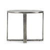 Breo Oval Side End Table Hand Brushed Nickel Cast Aluminum 27 Inch BM331612