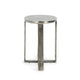 Breo Oval Side End Table Hand Brushed Nickel Cast Aluminum 27 Inch BM331612