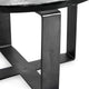 Ryeo Round Coffee Table with Wavy Cast Glass Top Black Iron 28 Inch BM331616