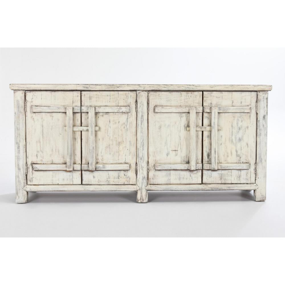 Iver Serving Buffet Cabinet Sideboard Console Antique White 74 Inch BM331617